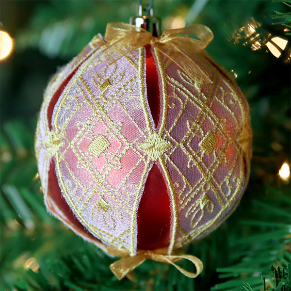 Art Deco Christmas Ornament Cover (Organza) - Image 3