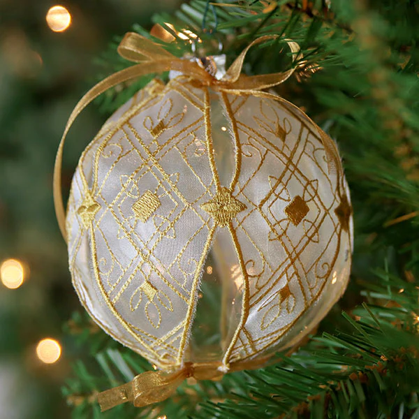 Art Deco Christmas Ornament Cover (Organza) - Image 5