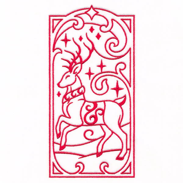 Art Deco Christmas - Reindeer 2 Panel - Image 3