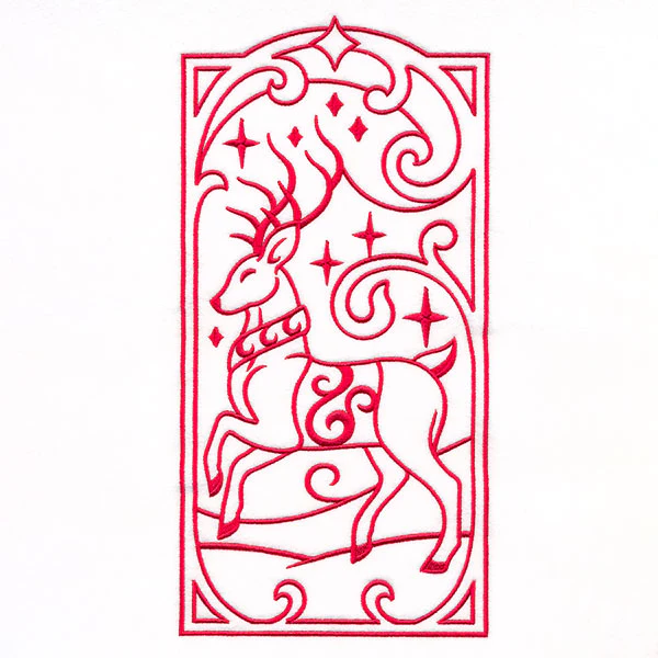 Art Deco Christmas - Reindeer 2 Panel - Image 5