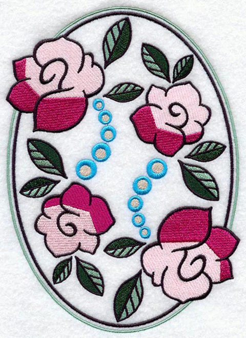 Art Deco Floral Oval - Image 4