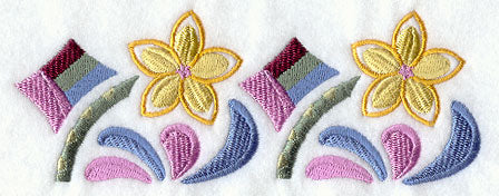 Art Deco Frangipani Border - Image 2