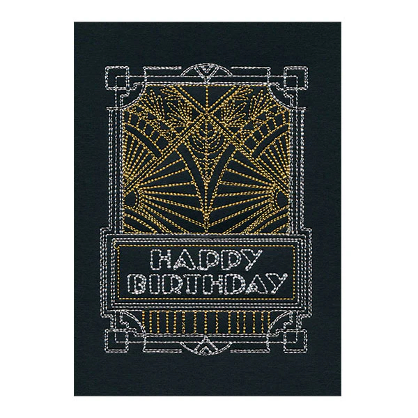 Art Deco Happy Birthday (Cardstock)