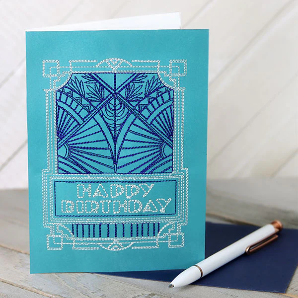 Art Deco Happy Birthday (Cardstock) - Image 2
