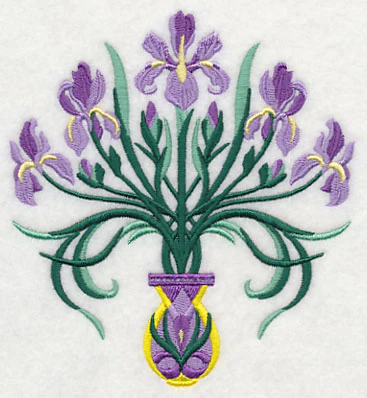 Art Deco Iris Bouquet - Image 4