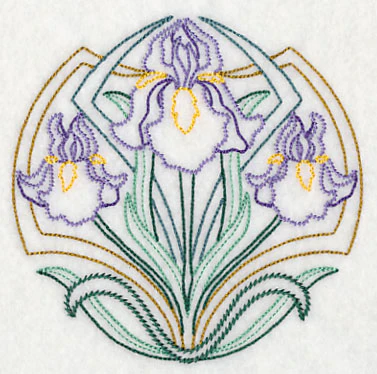 Art Deco Iris - Circle (Vintage) - Image 4