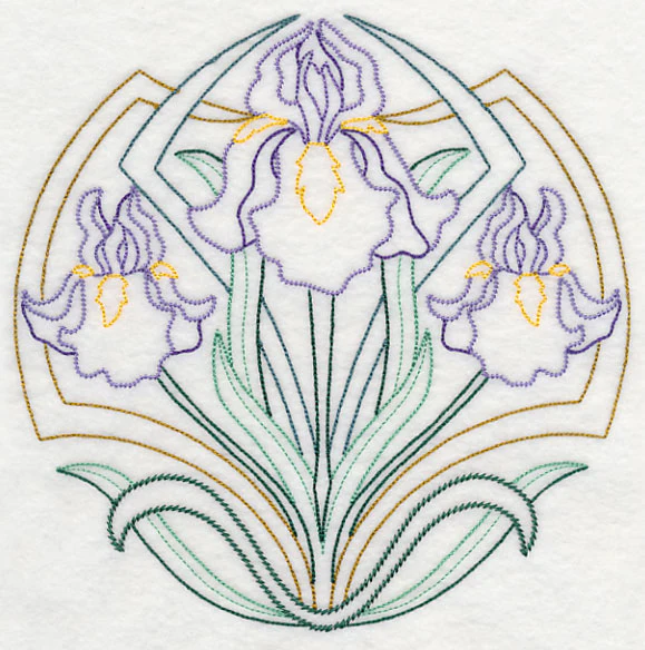 Art Deco Iris - Circle (Vintage) - Image 6