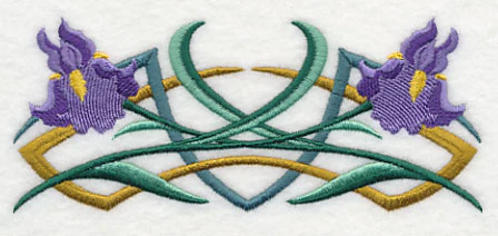 Art Deco Iris - Horizontal Border - Image 3