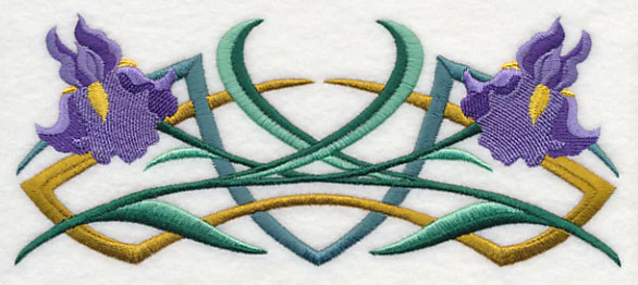 Art Deco Iris - Horizontal Border - Image 6