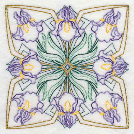 Art Deco Iris - Square (Vintage) - Image 3