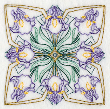 Art Deco Iris - Square (Vintage) - Image 4