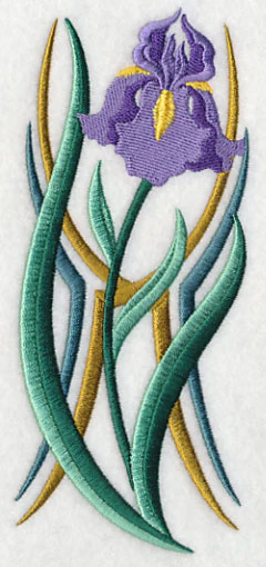 Art Deco Iris - Vertical Border - Image 2