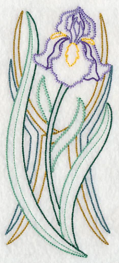 Art Deco Iris - Vertical Border (Vintage) - Image 2