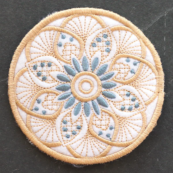 Art Deco Kaleidoscope Coaster (In-the-Hoop) - Image 5