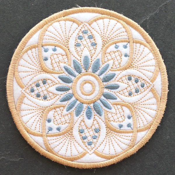 Art Deco Kaleidoscope Coaster (In-the-Hoop) - Image 9