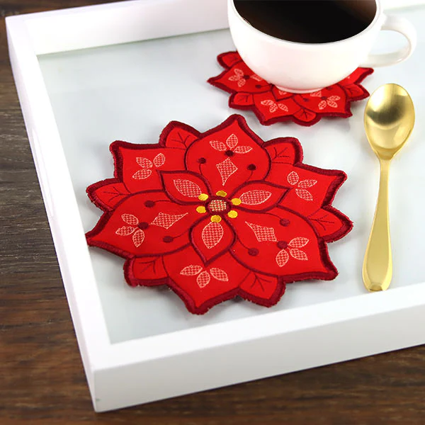 Art Deco Poinsettia Trivet (In-the-Hoop) - Image 4