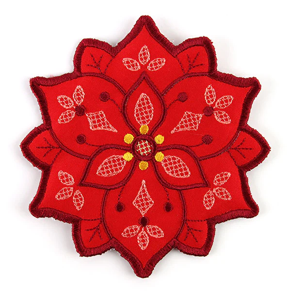 Art Deco Poinsettia Trivet (In-the-Hoop) - Image 5
