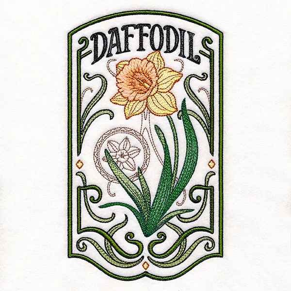 Art Nouveau Daffodil Sign - Image 3