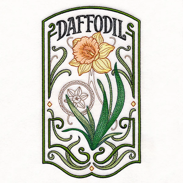 Art Nouveau Daffodil Sign - Image 6
