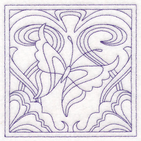 Art Nouveau Floral Quilting - Butterfly (Double Run) - Image 4