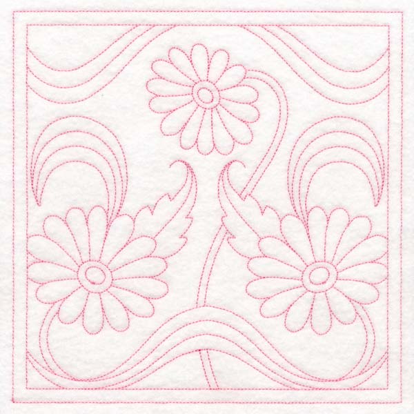 Art Nouveau Floral Quilting - Daisy (Double Run) - Image 2