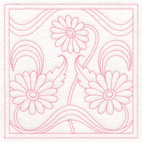 Art Nouveau Floral Quilting - Daisy (Double Run) - Image 4