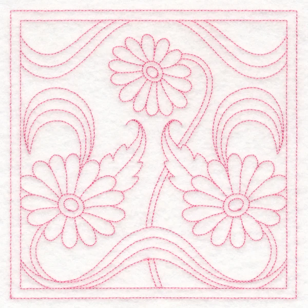 Art Nouveau Floral Quilting - Daisy (Double Run) - Image 6
