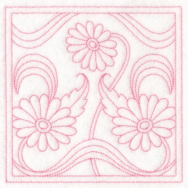 Art Nouveau Floral Quilting - Daisy (Double Run) - Image 8