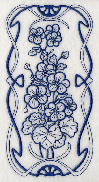 Art Nouveau Geranium (Bluework) - Image 3