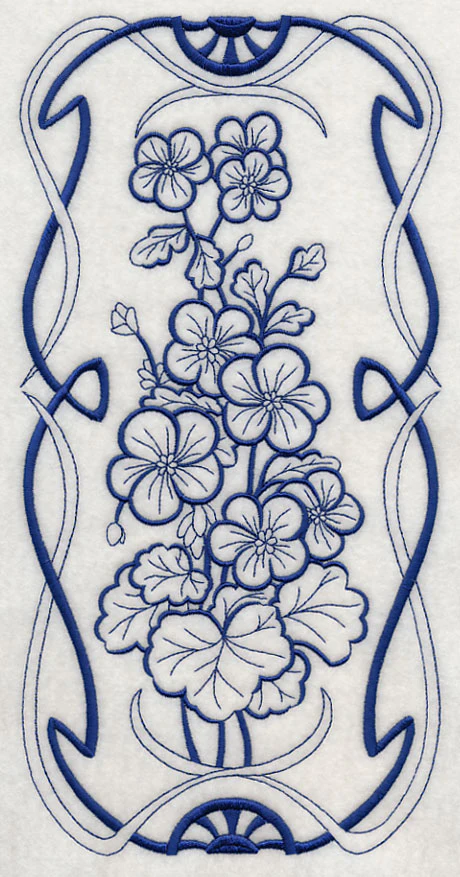 Art Nouveau Geranium (Bluework) - Image 5