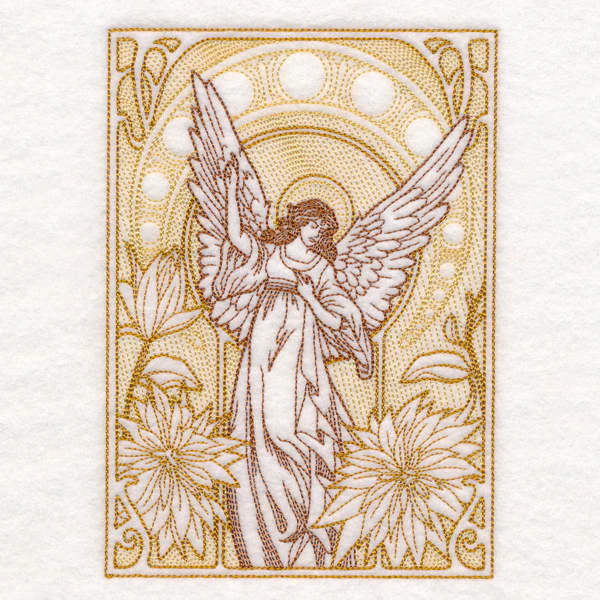Art Nouveau Gilded Angel - Image 3