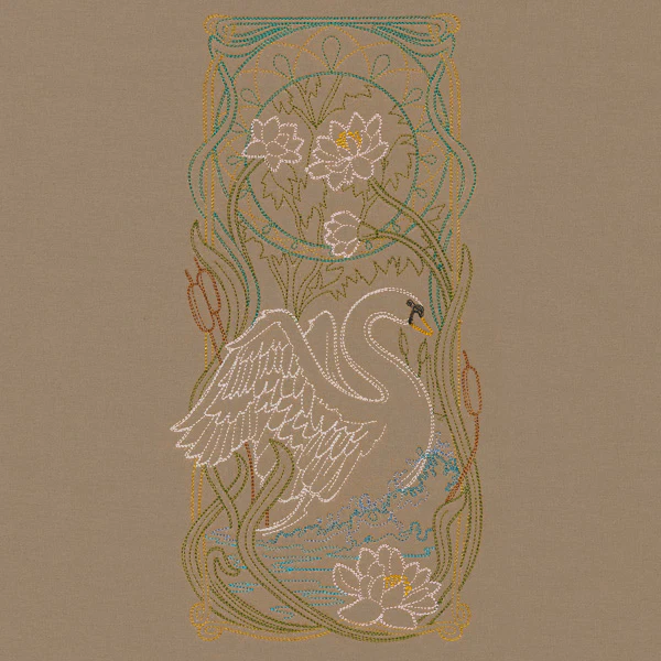 Art Nouveau Gilded Swan - Image 5