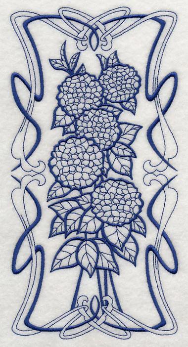 Art Nouveau Hydrangea (Bluework) - Image 2