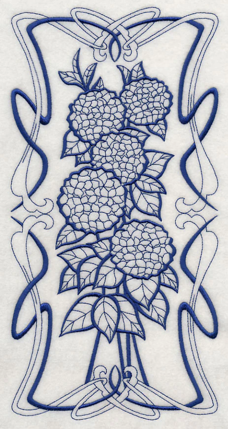 Art Nouveau Hydrangea (Bluework) - Image 5