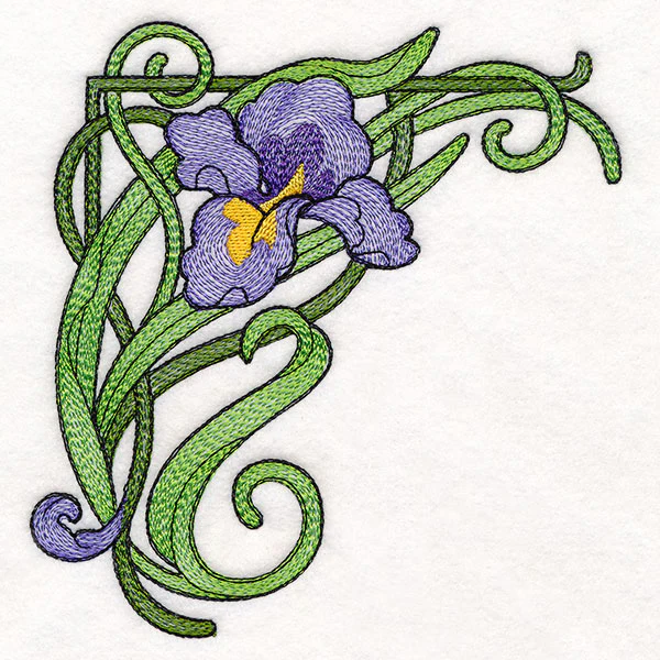 Art Nouveau Iris Corner - Image 7
