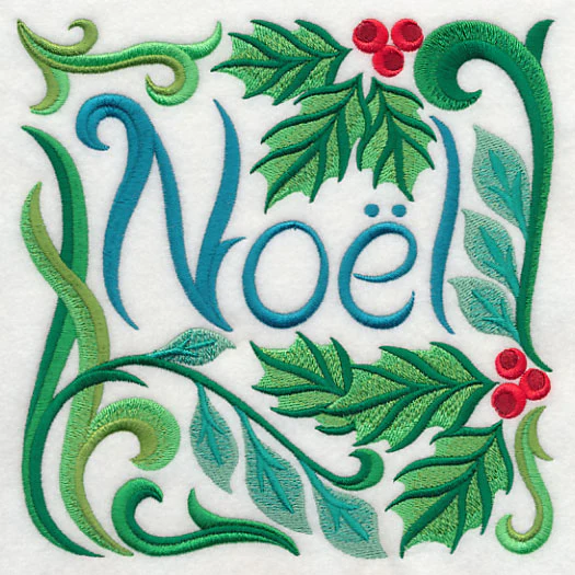 Art Nouveau Noel with Holly - Image 2