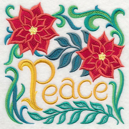 Art Nouveau Peace and Poinsettias - Image 3