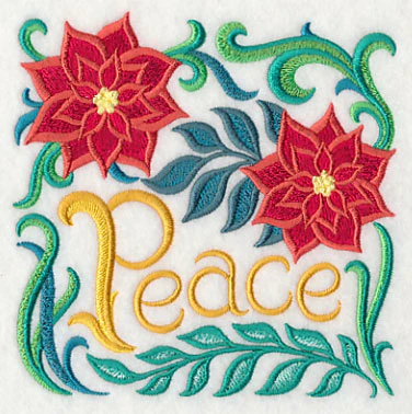 Art Nouveau Peace and Poinsettias - Image 4