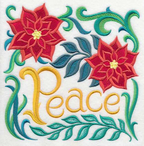 Art Nouveau Peace and Poinsettias - Image 6