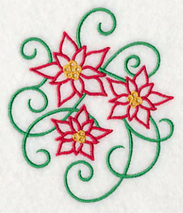 Art Nouveau Pretty Poinsettias - Image 3