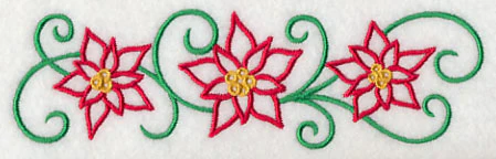 Art Nouveau Pretty Poinsettias Border - Image 2