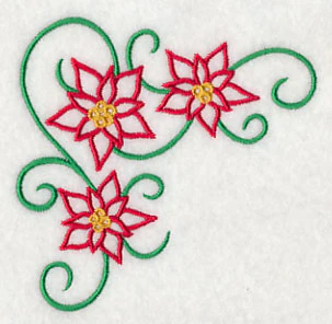 Art Nouveau Pretty Poinsettias Corner - Image 3