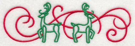 Art Nouveau Reindeer Border - Image 2