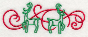 Art Nouveau Reindeer Border - Image 3