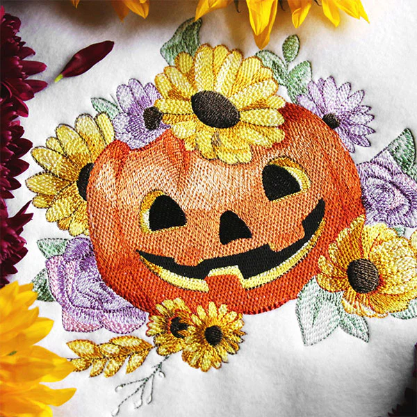Asters and Black-eyed Susans Jack o' Lantern - Image 4