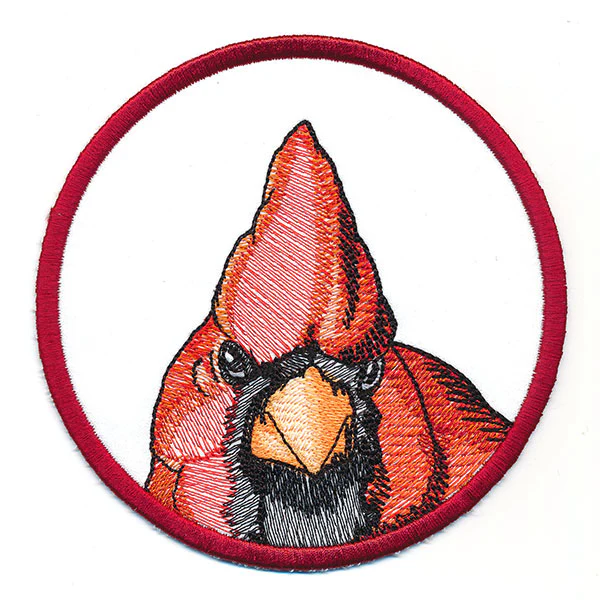 Autumn Animals Coasters - Cardinal (In-the-Hoop) - Image 4