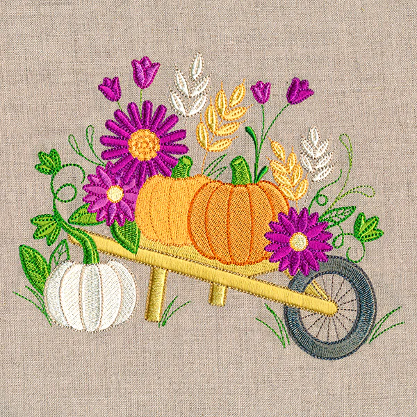 Autumn Blossoms and Wheelbarrow - Image 2