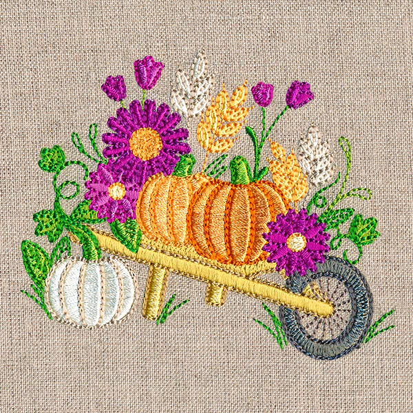 Autumn Blossoms and Wheelbarrow - Image 4