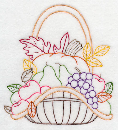Autumn Bounty Basket (Vintage) - Image 2