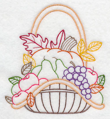 Autumn Bounty Basket (Vintage) - Image 3